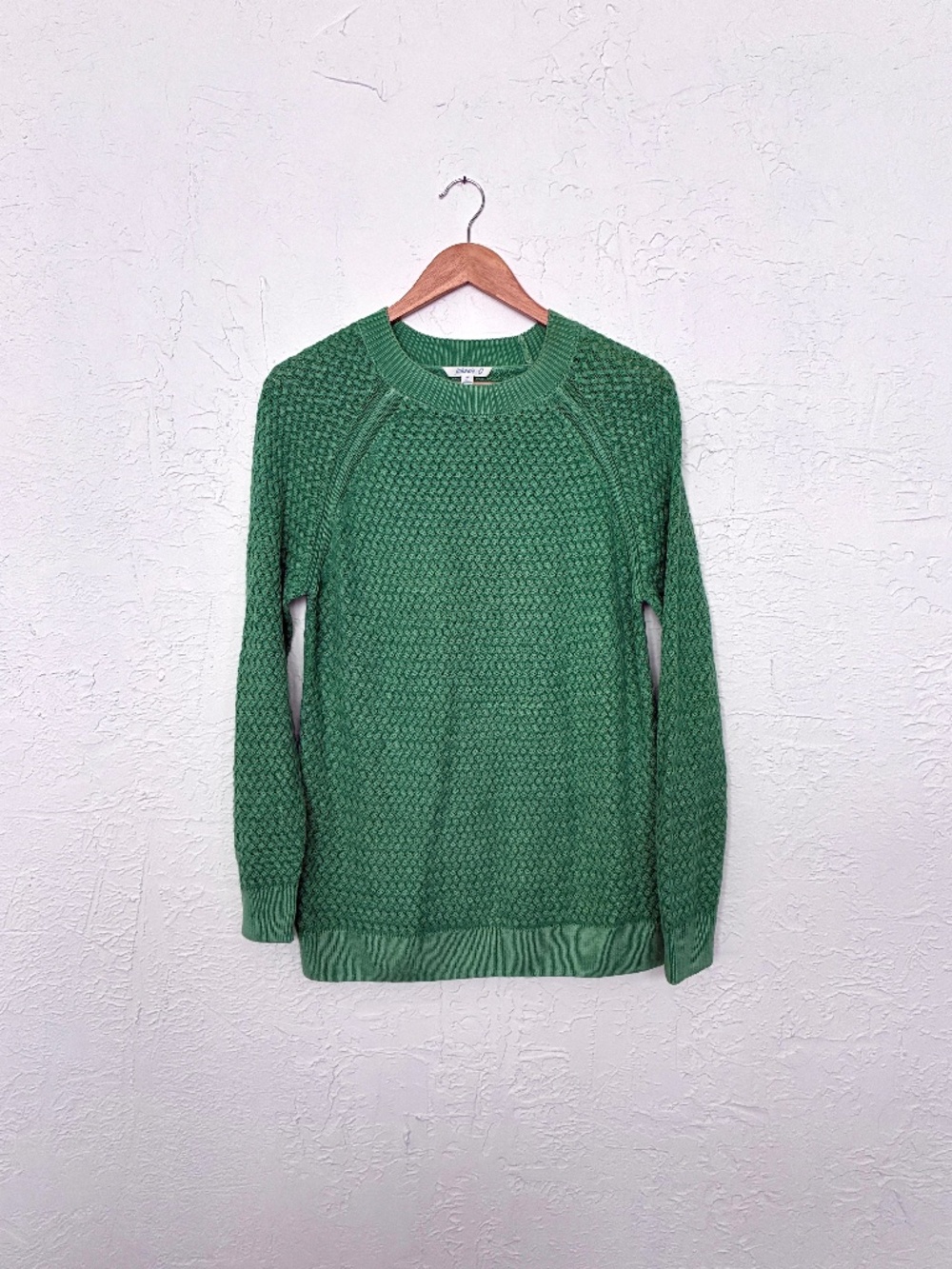Johnnie-O Green Bridget Garment Dyed Knit Crewneck Sweater Size Medium